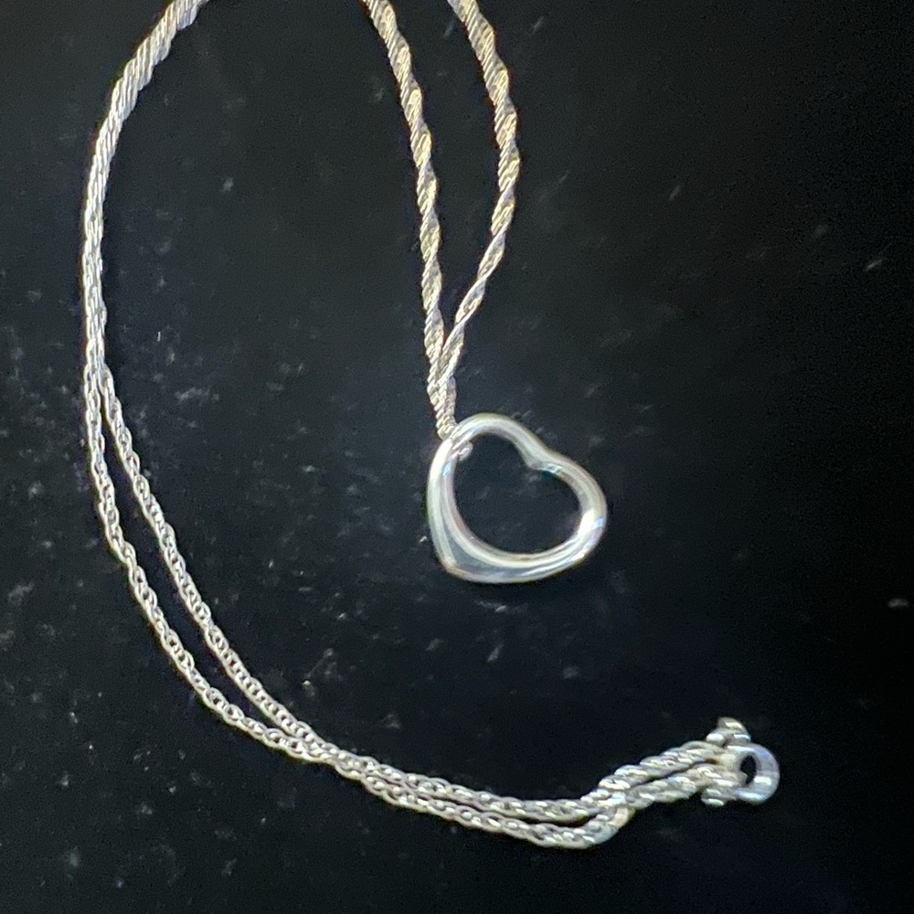 AHM Sterling Silver Floating Heart Necklace